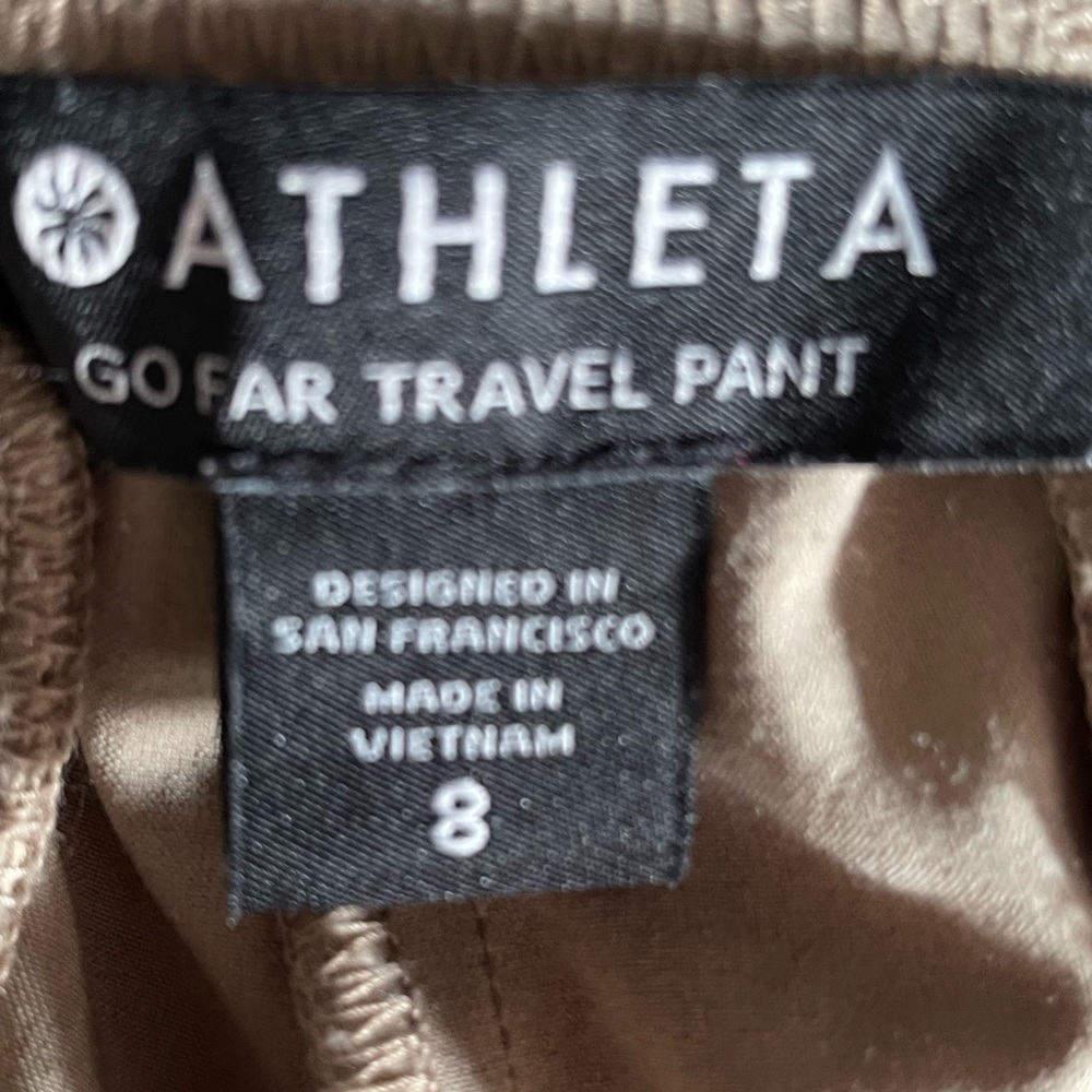 Athleta Women's Go Far Travel Pant Jogger, Tan, Size 8 - Picture 7 of 8